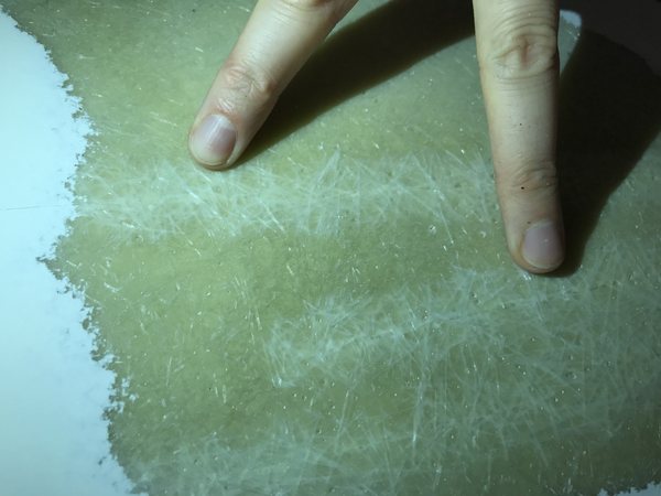 Sichtprüfung: Material mit Weißbruch